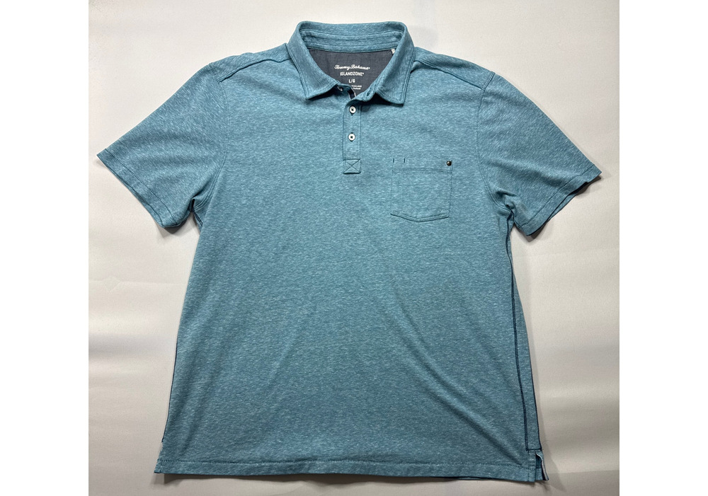 Tommy Bahama Islandzone Men's Short Sleeve Blue Polo Shirt - Size L